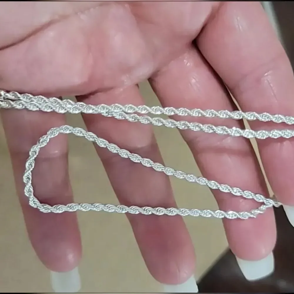 925 silver twist unisex necklace